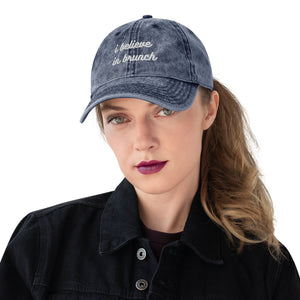 I Believe In Brunch - Denim Dad Cap