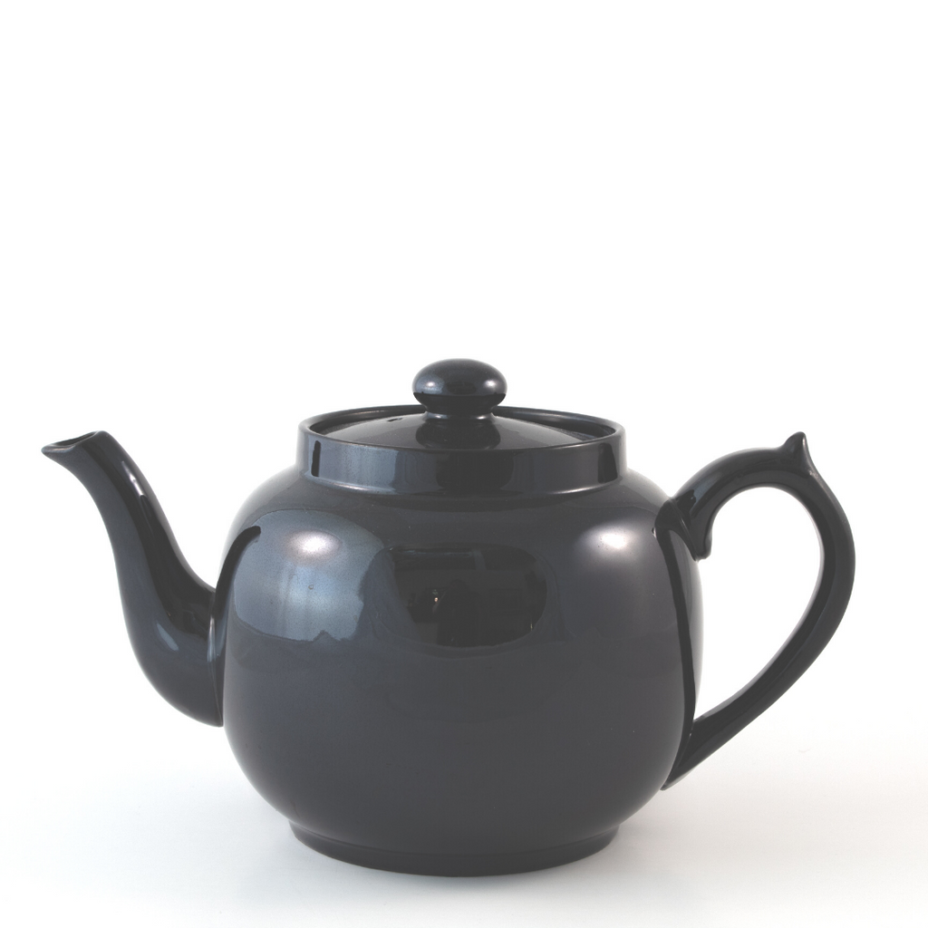 large black teapot with shiny surface